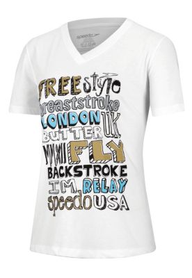 Women's Golden Girl Graffiti Tee - White