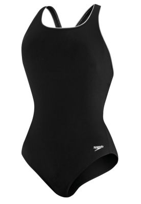Women's Hydro Bra Moderate Piped Ultraback 1 Piece - Black