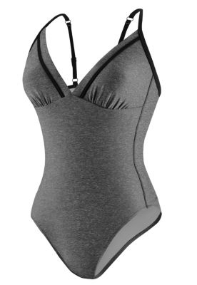 Women's Heathered Triangle 1 Piece - Charcoal