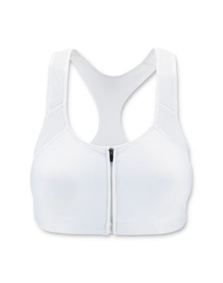 Women's Sport Zip Bra - White