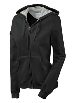 Women's Champion Eco Zip Fleece Hoody - Black