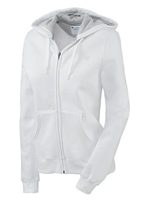 Women's Champion Eco Zip Fleece Hoody - White