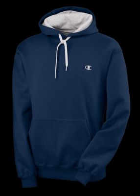 Men's ECO Fleece Pullover Hood - Navy / Dark Blue