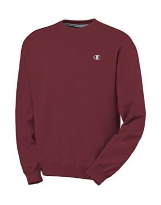 Men's Eco Fleece Crew - Maroon/Dark Red