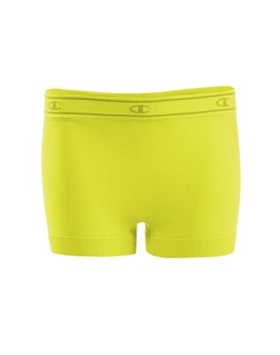 Women's Fitness Boy Short - Light Green /  Lime