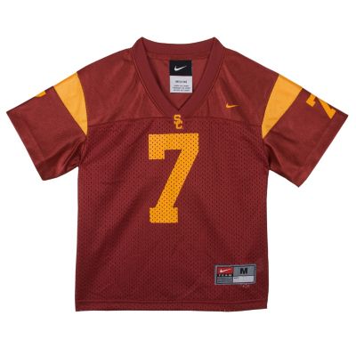 Youth USC Replica # 7 Jersey - Red