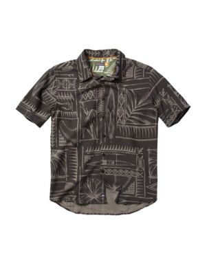 Men's Lamberts Break Woven S/S Shirt - Black