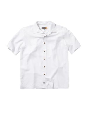 Men's Tahiti Palms 2 Woven S/S Shirt - White