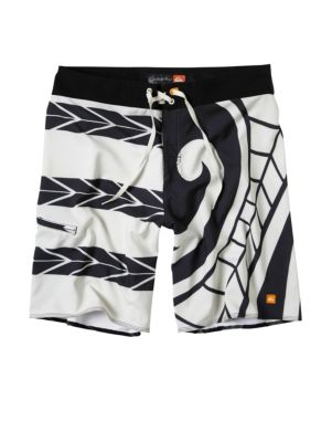 Men's Brudda Boardshort - White Patterned