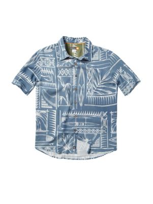 Men's Lamberts Break Woven S/S Shirt - Blue