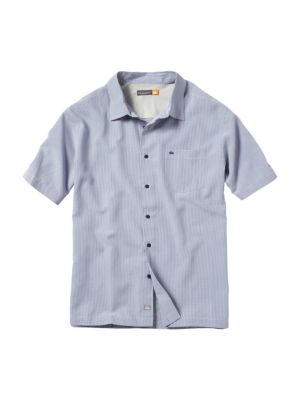 Men's Washaway Woven S/S Shirt - Blue