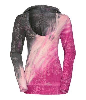 Women's Tadasana L/S Burnout Top - Black Patterned