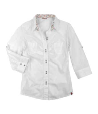 Women's 3/4 Sleeve Good Luck Shirt – White