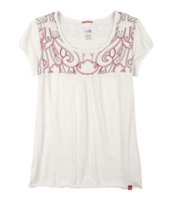 Women's Kristina Embroidered Tee – White