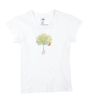 Girls' S/S Sparkle Fade Tee – White
