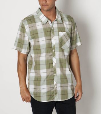 Men's Moran Woven Shirt - Green Patterned