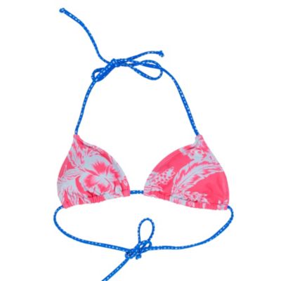 Women's Cabana Triangle Bikini  Top - Pink Pattern