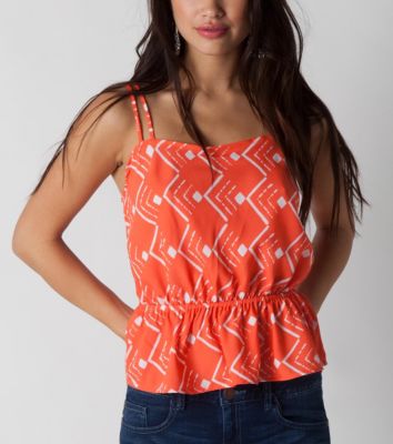 Women's Mr. Wonderful Tank - Orange Patterned