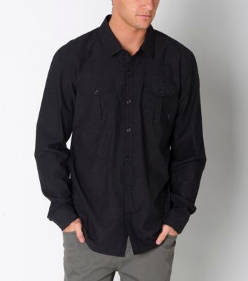 Men's Hunter Woven L/S Shirt - Black