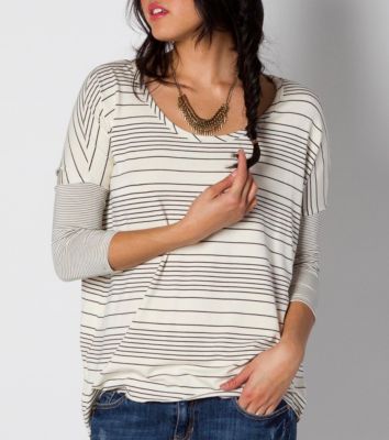 Women's Bardot Stripe Top - Stripe