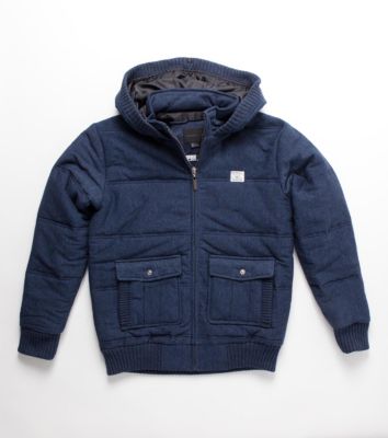 Boys' Polar Quilted Zip Hoody - Blue