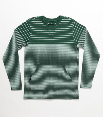 Boys' Helm Stripe Long Sleeve Top - Green Patterned