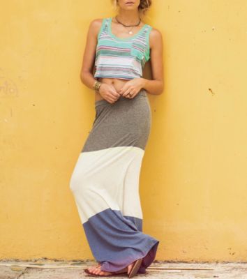 Women's Time Maxi Skirt - Stripe