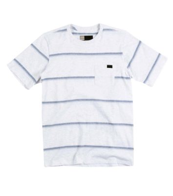 Boys' Singler Stripe Short Sleeve Knit Top - White Patterned