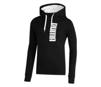 Men's 1/2 Zip Hoody-Black