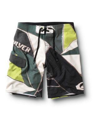 Men's Splinter Boardshort - Green Patterned