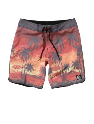 Men's YG Sky Palms Boardshort - Orange Patterned