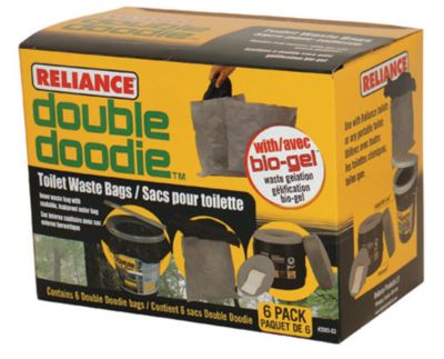 Double Doodie Toilet Waste Bags w/Bio-Gel