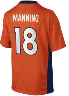 Youth Broncos Manning Game Home  Jersey - Orange