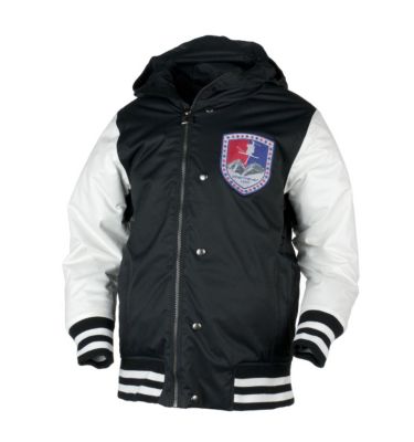 Teen Boys' Varsity Jacket - Black