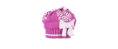 Lil Girls'Snowflake Knit Beret - Pink