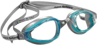 Women's K180 Swim Goggle - Clear / Aqua-Silver