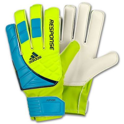 Response Junior Soccer Goalkeeper Gloves – Slime/Cyan/Power Green