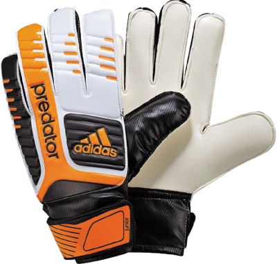 Predator Junior Soccer Goalie Glove – White/Black/Bright Gold