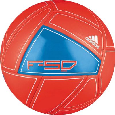 F50 X-ite Mini Soccer Ball – Infrared/Bright Blue/White