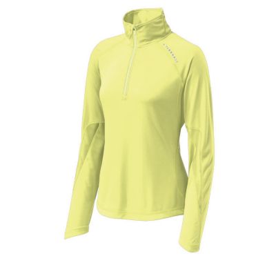 Women's Essential Run  1/2 Zip Top - Light Green /  Lime