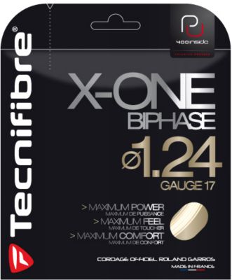 X-One Biphase 17 Racquet String - Natural