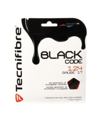 Black Code 17 Racquet String - Black
