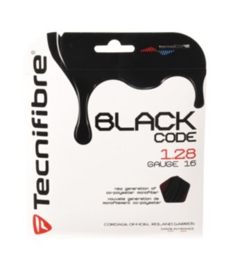 Black Code 16 Racquet String - Black