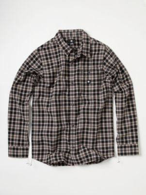 Boy's Rogie Long Sleeve Woven Shirt - Black Patterned