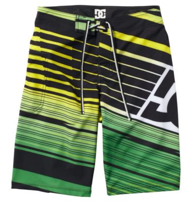 Boys' Exahust Boardshort - Green Patterned