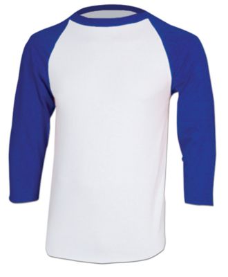 Youth Cotton 3/4 Sleeve Jersey - Blue