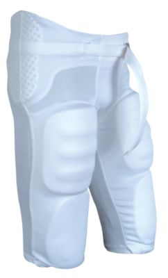 Uni-Fit Youth Pant With Built-In Pads - White