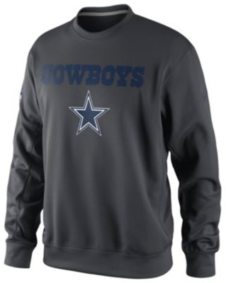 Men's Cowboys KO Fleece Crew - Dark Gray