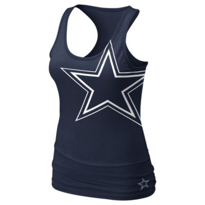 Women's Cowboys Tri Big Logo Tank - Navy / Dark Blue