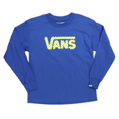 Boys' Checker Classic L/S Tee - Royal Blue / Sapphire